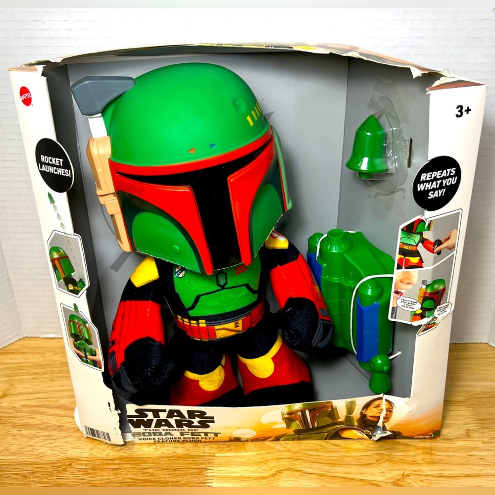 The Book of Boba Fett Voice Cloner Mattel Plush Rocket Launcher Disney Star Wars